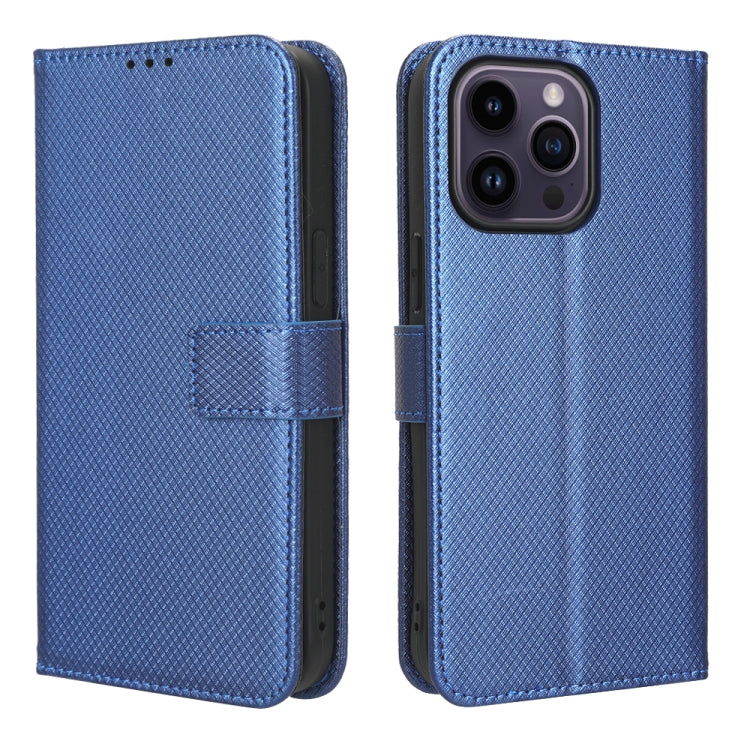 For iPhone 14 Pro Diamond Texture Leather Phone Case