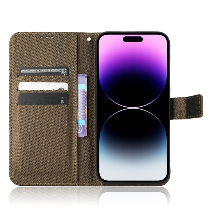 For iPhone 14 Pro Diamond Texture Leather Phone Case
