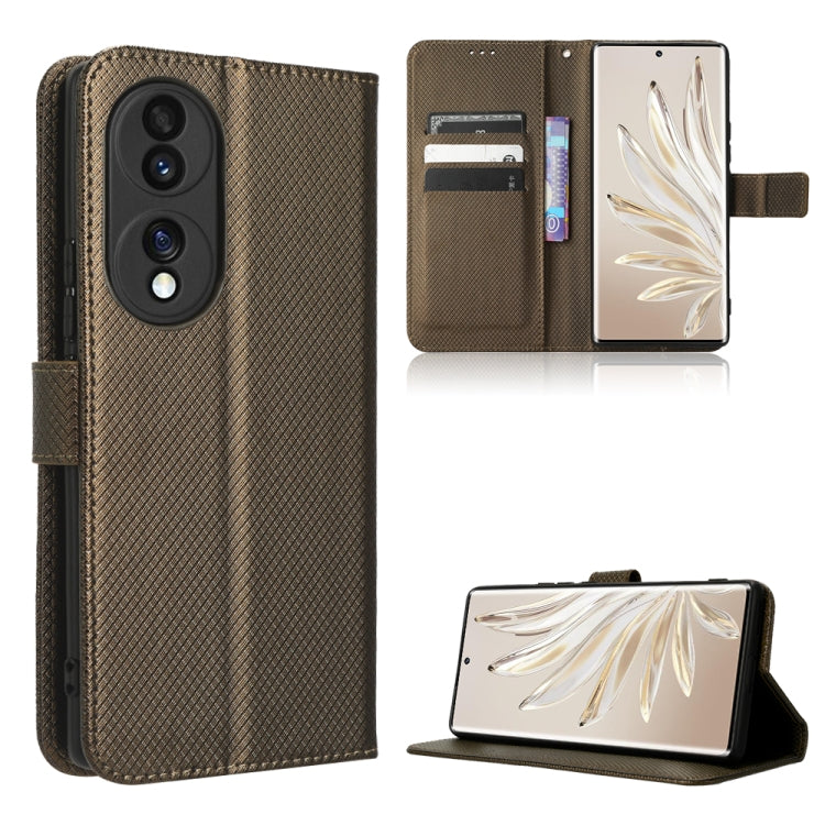For Honor 70 5G Diamond Texture Leather Phone Case