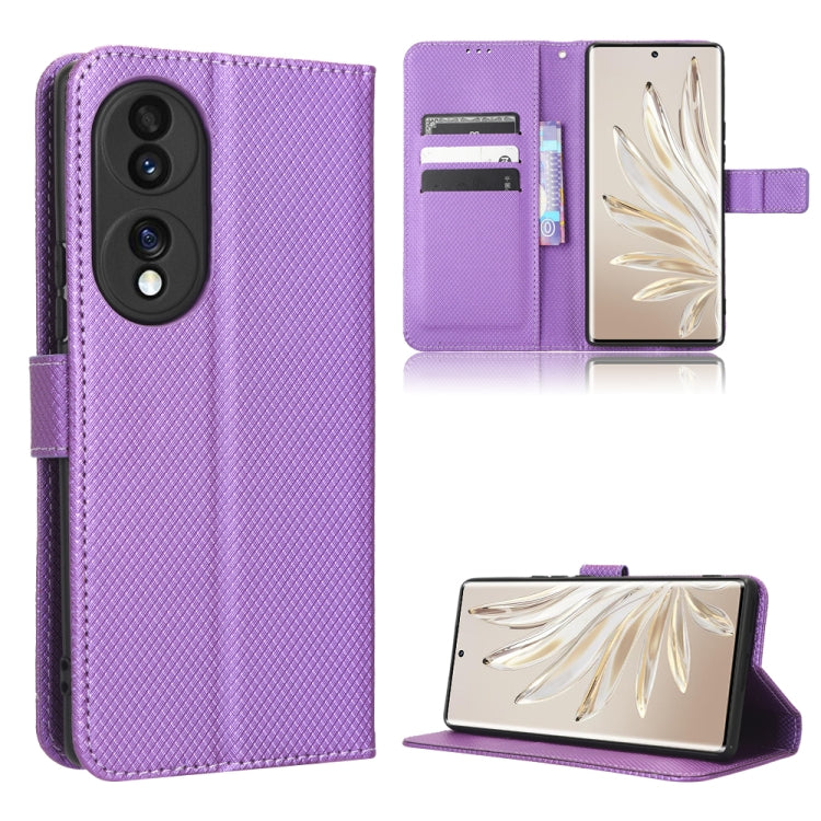 For Honor 70 5G Diamond Texture Leather Phone Case