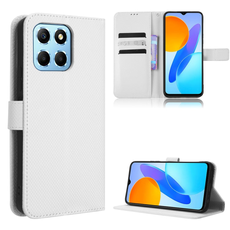 For Honor X8 5G Diamond Texture Leather Phone Case