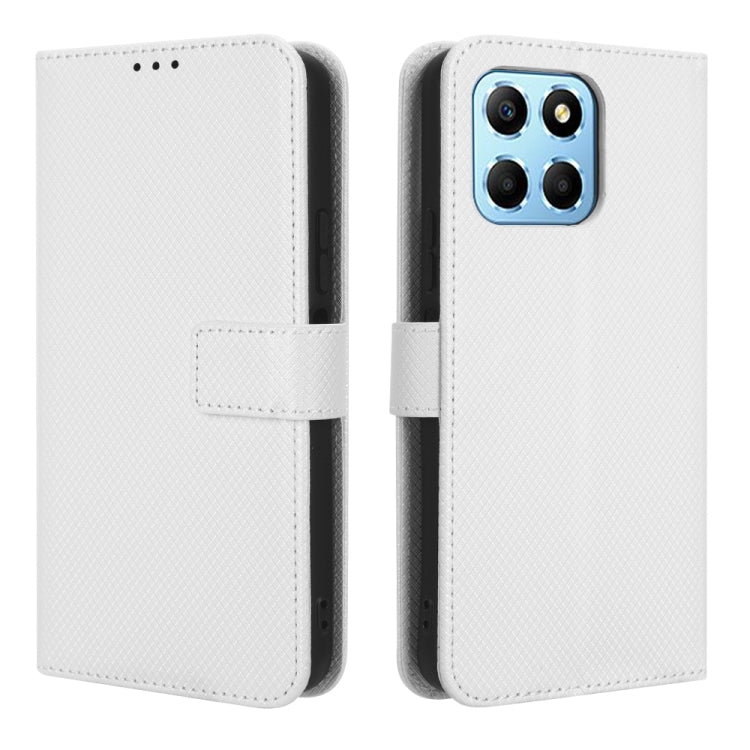 For Honor X8 5G Diamond Texture Leather Phone Case