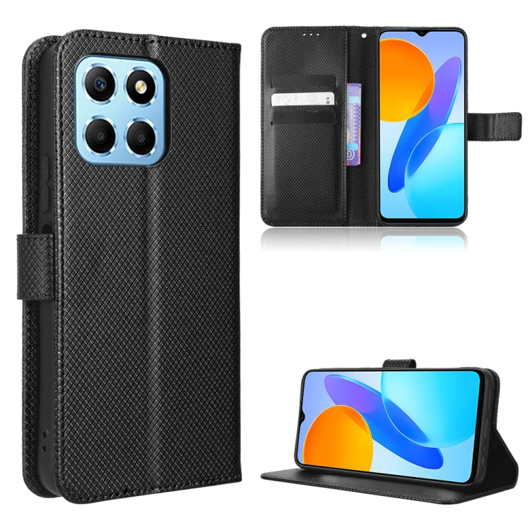 For Honor X8 5G Diamond Texture Leather Phone Case