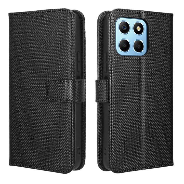 For Honor X8 5G Diamond Texture Leather Phone Case