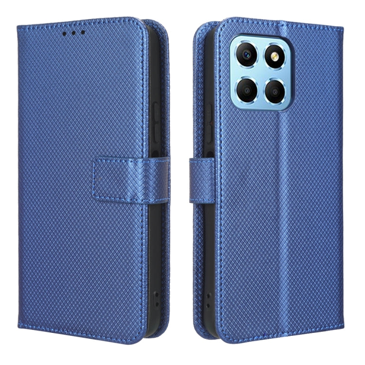 For Honor X8 5G Diamond Texture Leather Phone Case