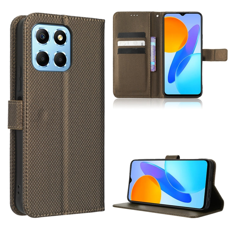 For Honor X8 5G Diamond Texture Leather Phone Case