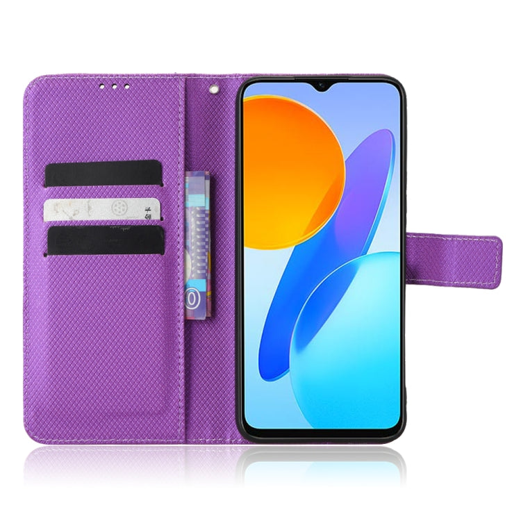 For Honor X8 5G Diamond Texture Leather Phone Case