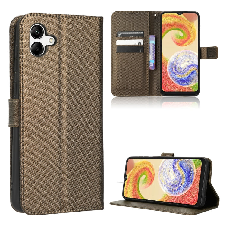 For Samsung Galaxy A04 Diamond Texture Leather Phone Case