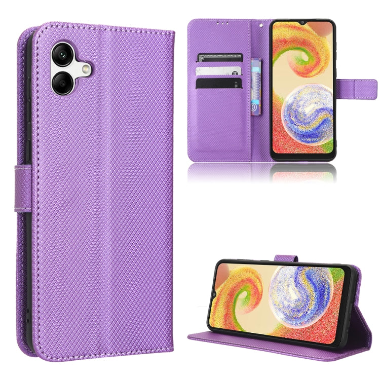 For Samsung Galaxy A04 Diamond Texture Leather Phone Case