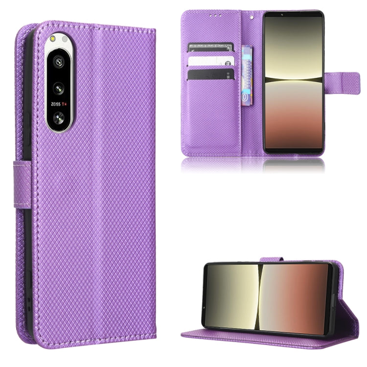For Sony Xperia 5 IV Diamond Texture Leather Phone Case