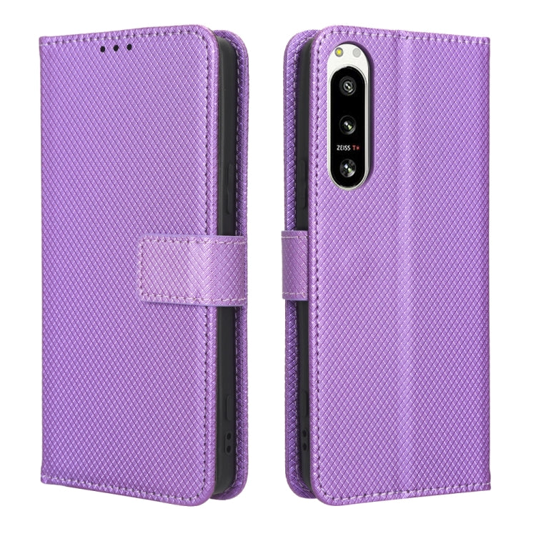 For Sony Xperia 5 IV Diamond Texture Leather Phone Case
