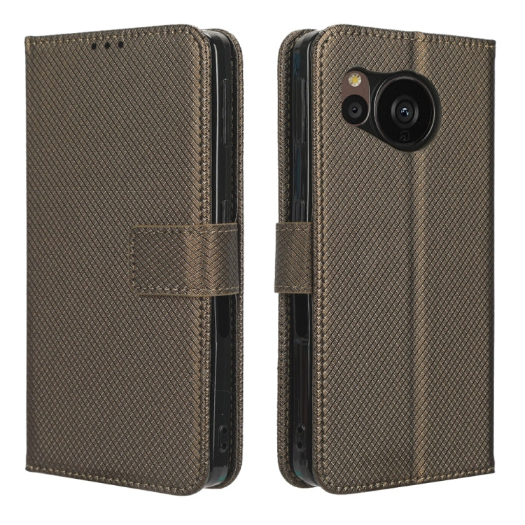 For Sharp Aquos Sense7 Plus Diamond Texture Leather Phone Case