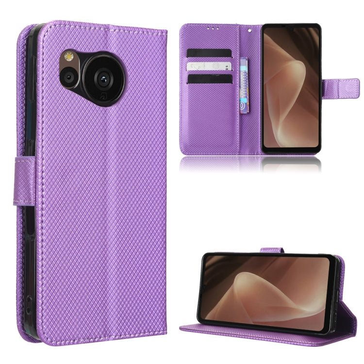 For Sharp Aquos Sense7 Plus Diamond Texture Leather Phone Case