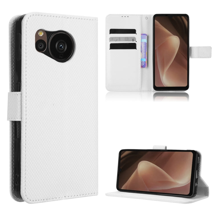 For Sharp Aquos Sense7 Diamond Texture Leather Phone Case