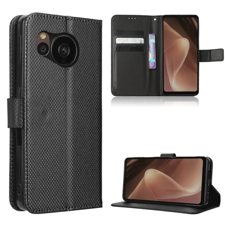 For Sharp Aquos Sense7 Diamond Texture Leather Phone Case