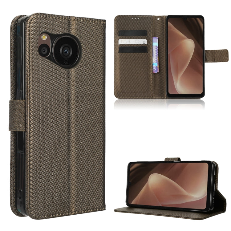 For Sharp Aquos Sense7 Diamond Texture Leather Phone Case