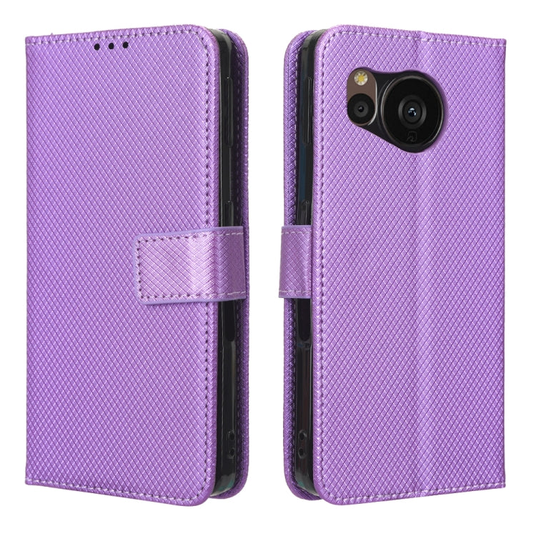 For Sharp Aquos Sense7 Diamond Texture Leather Phone Case