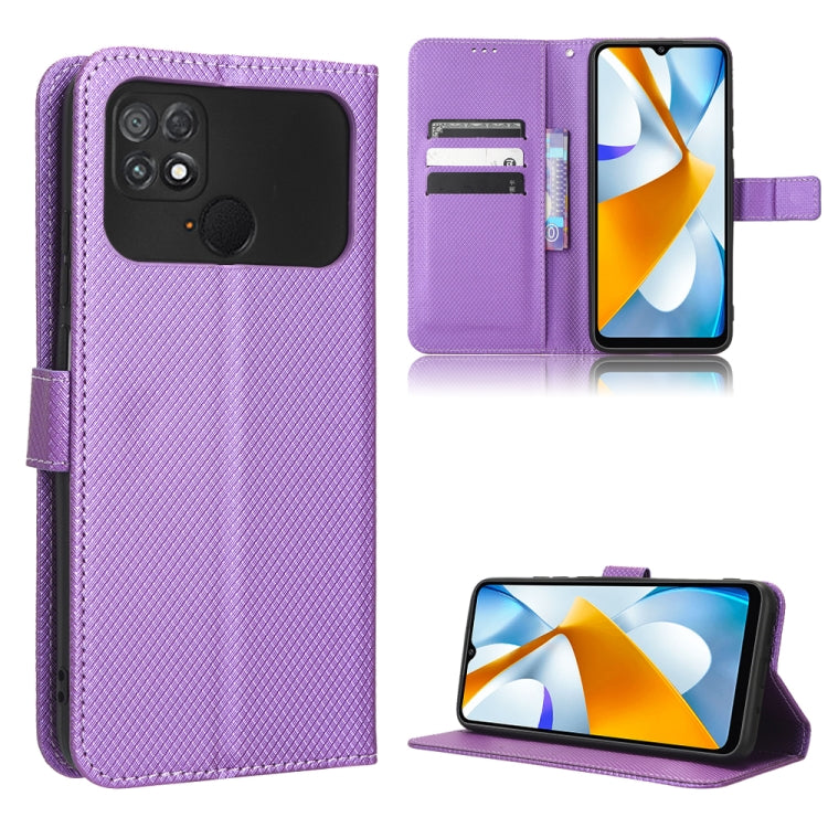 For Xiaomi Poco C40 Diamond Texture Leather Phone Case