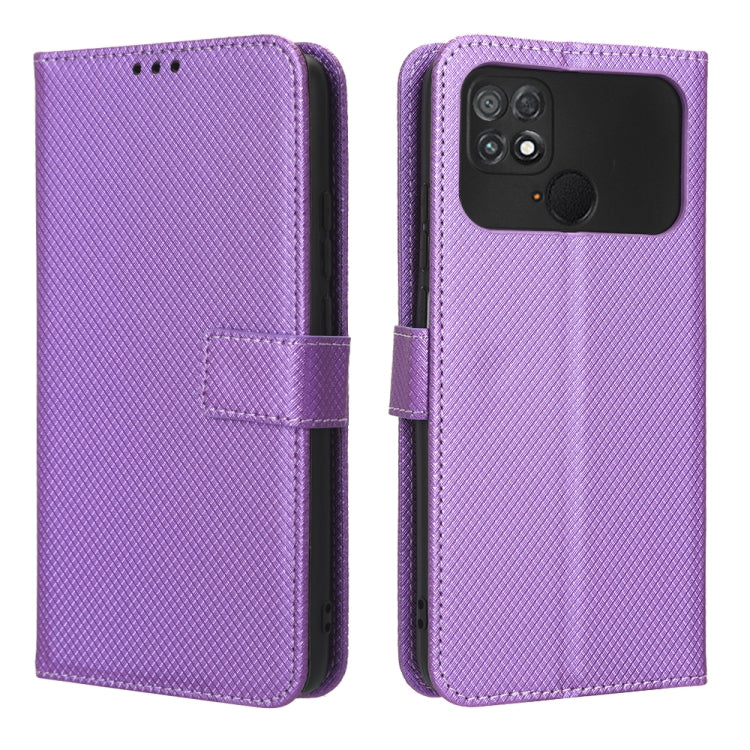 For Xiaomi Poco C40 Diamond Texture Leather Phone Case