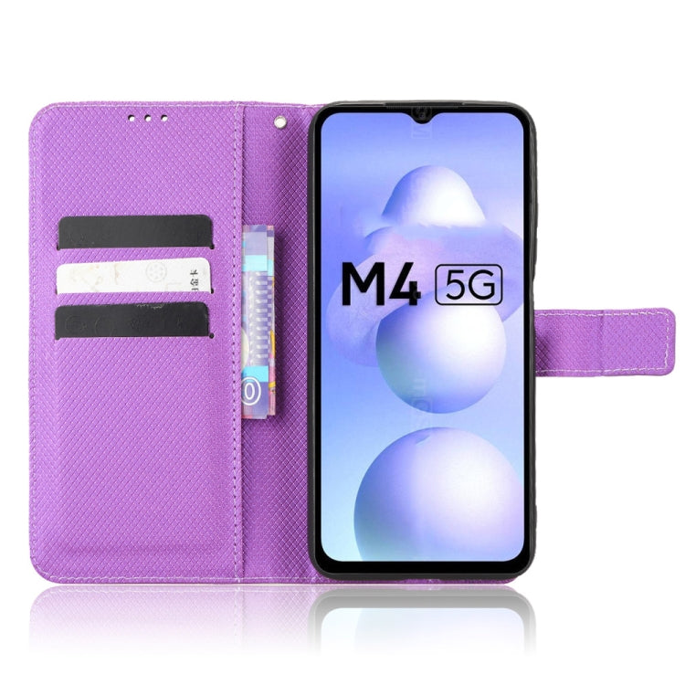 For Xiaomi Poco M4 5G Diamond Texture Leather Phone Case