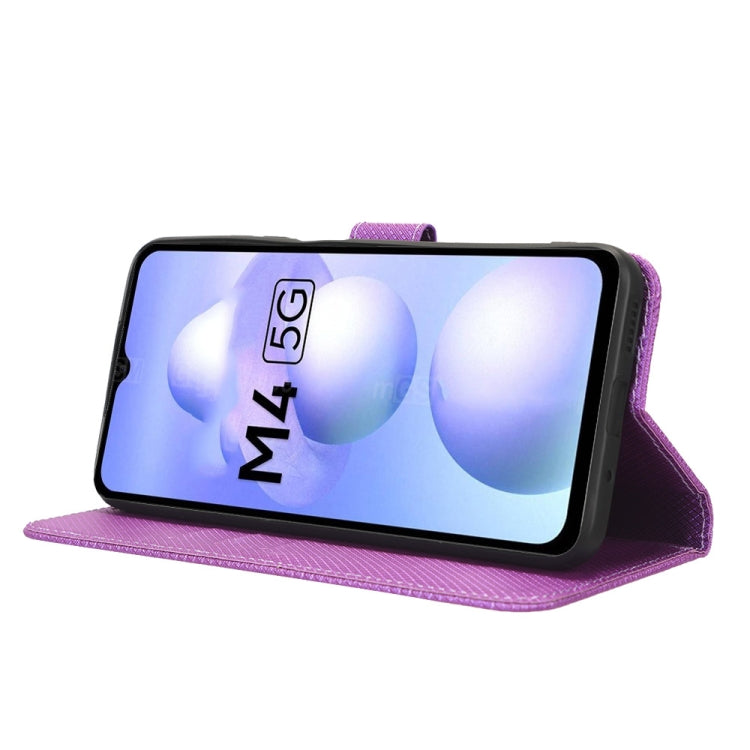 For Xiaomi Poco M4 5G Diamond Texture Leather Phone Case