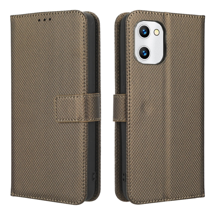 For UMIDIGI C1 Diamond Texture Leather Phone Case