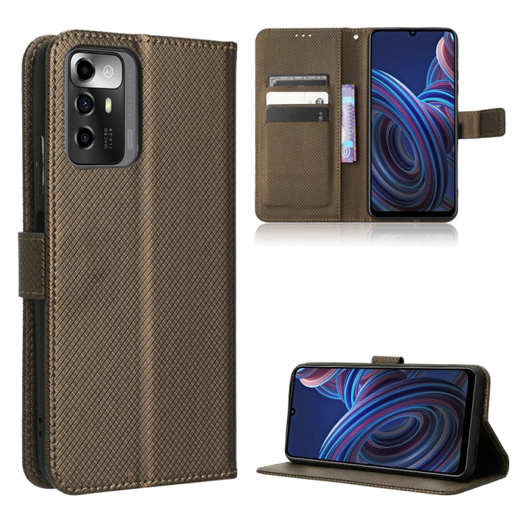 For ZTE Blade A72 5G Diamond Texture Leather Phone Case