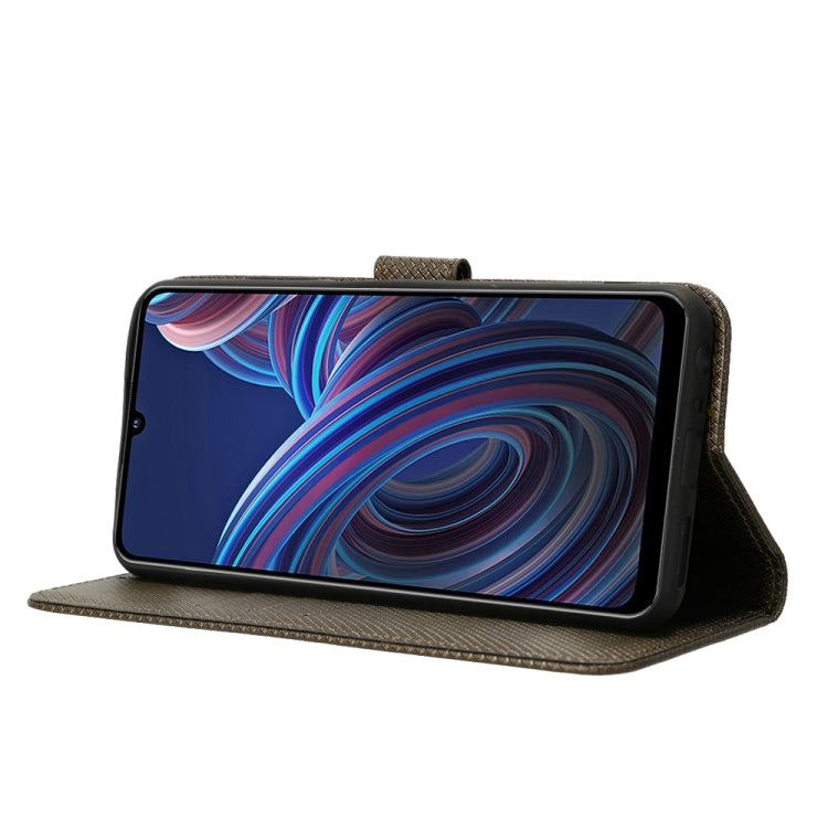 For ZTE Blade A72 5G Diamond Texture Leather Phone Case