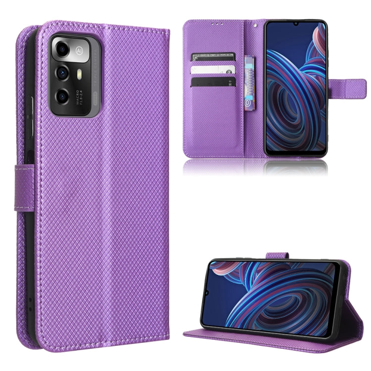 For ZTE Blade A72 5G Diamond Texture Leather Phone Case