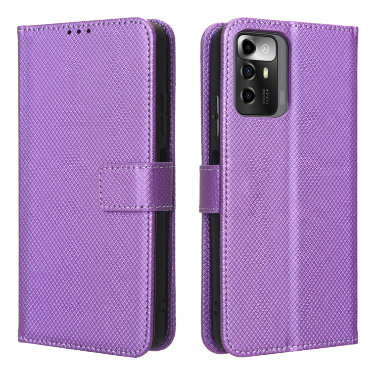 For ZTE Blade A72 5G Diamond Texture Leather Phone Case