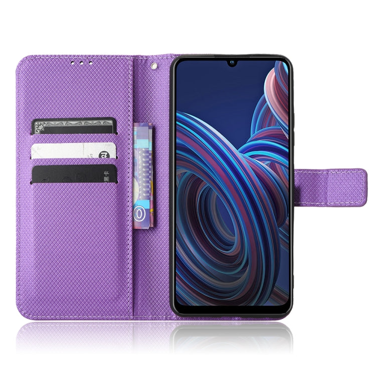 For ZTE Blade A72 5G Diamond Texture Leather Phone Case