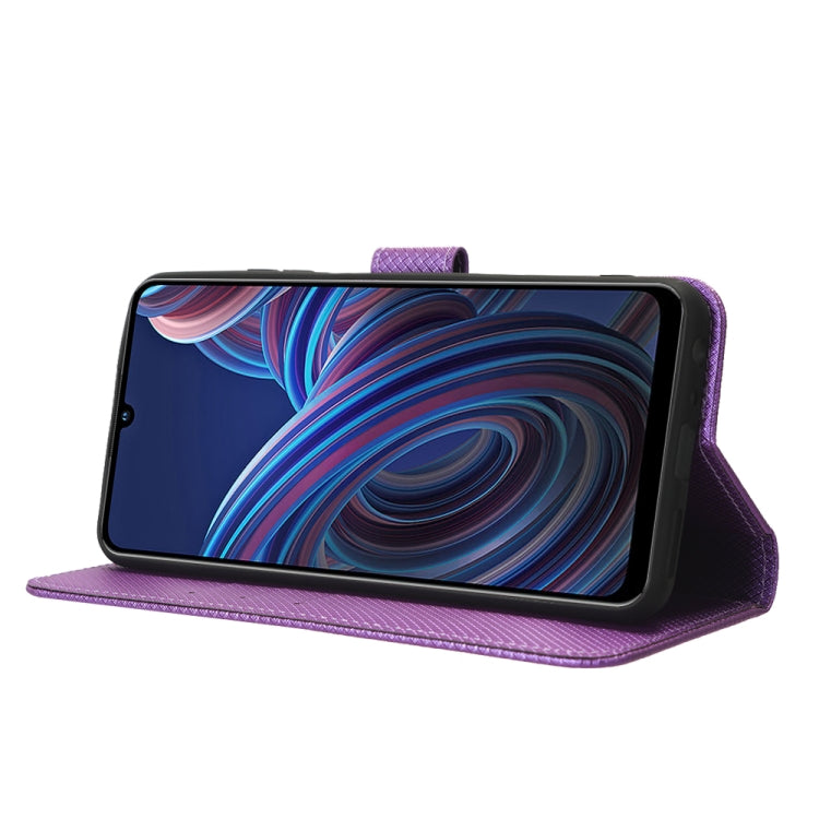 For ZTE Blade A72 5G Diamond Texture Leather Phone Case