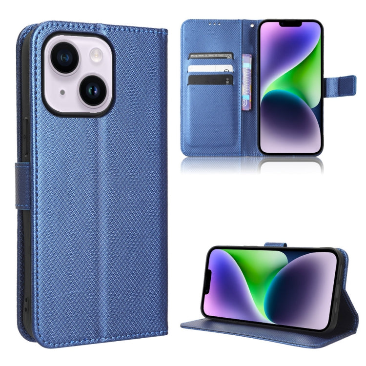 For iPhone 14 Diamond Texture Leather Phone Case