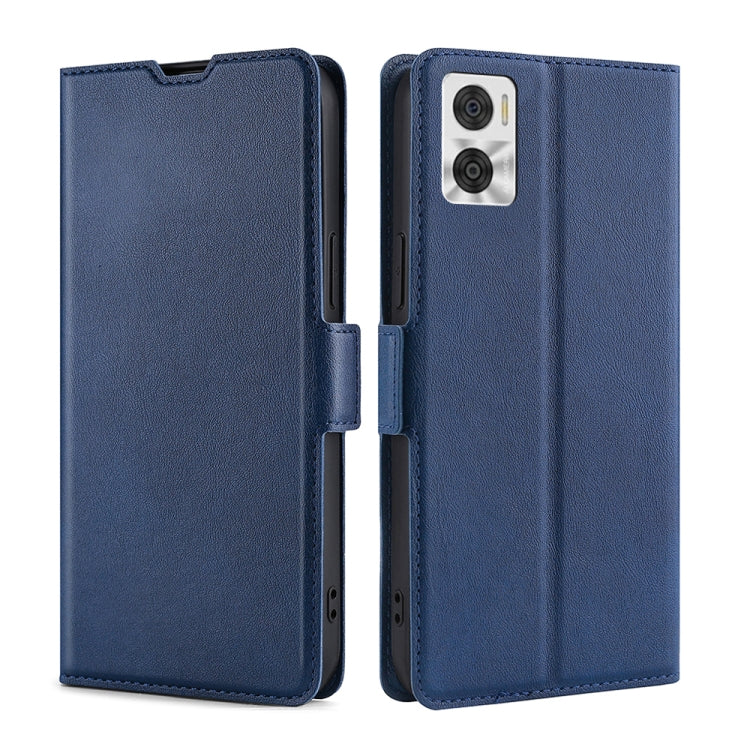 For Motorola Moto E22/E22i Ultra-thin Voltage Side Buckle Horizontal Flip Leather Phone Case