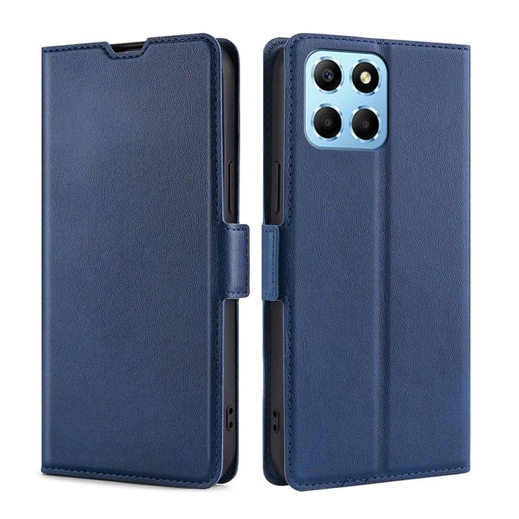 For Honor X8 5G/X6 Ultra-thin Voltage Side Buckle Horizontal Flip Leather Phone Case