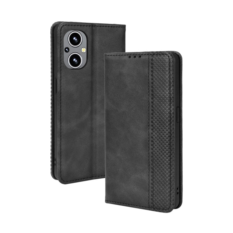 Magnetic Buckle Retro Texture Leather Phone Case For OPPO Reno8 Lite 5G / Reno8 Z / Reno7 Z / A96 5G / OnePlus Nord N20 5G