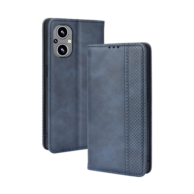 Magnetic Buckle Retro Texture Leather Phone Case For OPPO Reno8 Lite 5G / Reno8 Z / Reno7 Z / A96 5G / OnePlus Nord N20 5G