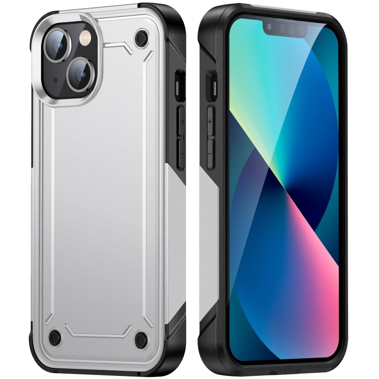 For iPhone 14 2 in 1 Soft TPU Hard PC Phone Case