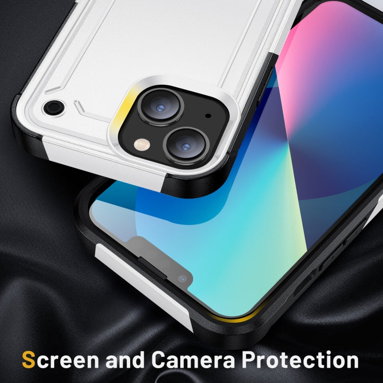 For iPhone 14 2 in 1 Soft TPU Hard PC Phone Case