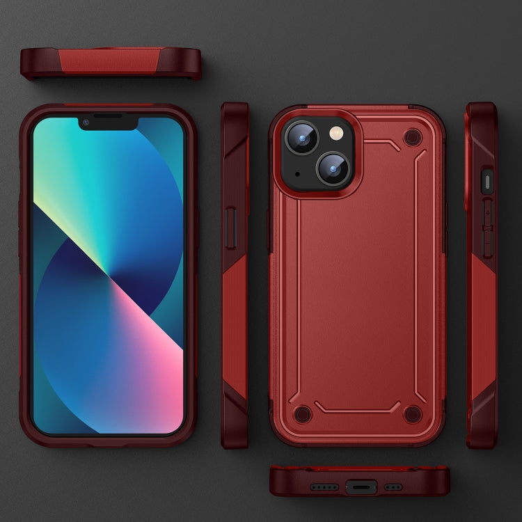 For iPhone 14 2 in 1 Soft TPU Hard PC Phone Case
