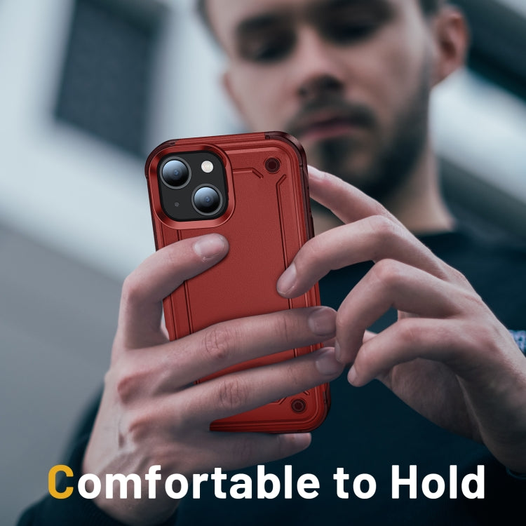 For iPhone 14 2 in 1 Soft TPU Hard PC Phone Case