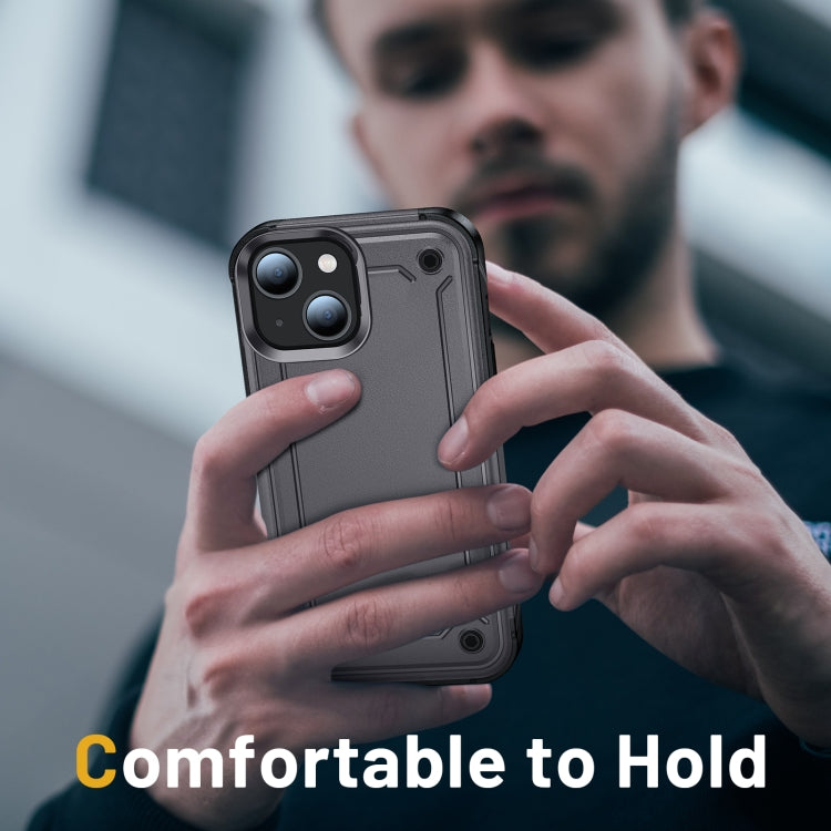 For iPhone 14 2 in 1 Soft TPU Hard PC Phone Case
