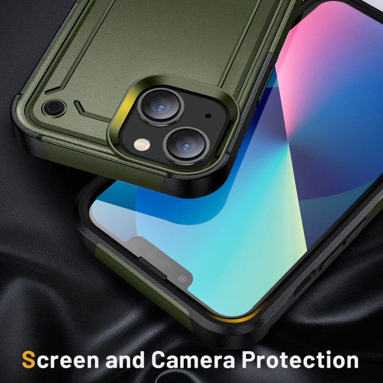 For iPhone 14 2 in 1 Soft TPU Hard PC Phone Case