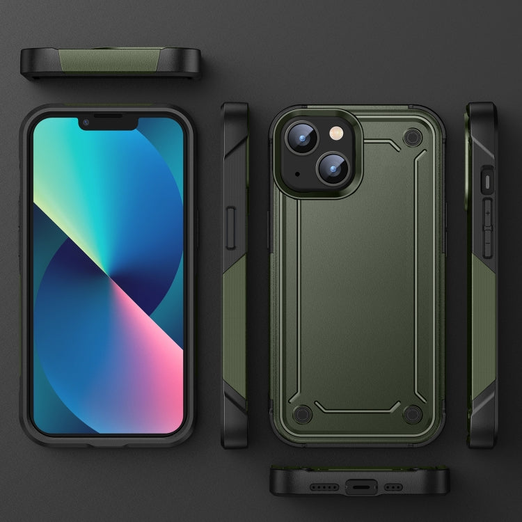 For iPhone 14 2 in 1 Soft TPU Hard PC Phone Case