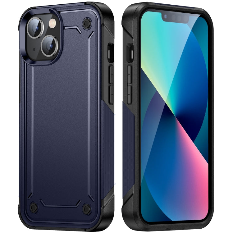 For iPhone 14 2 in 1 Soft TPU Hard PC Phone Case