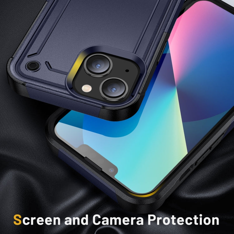 For iPhone 14 2 in 1 Soft TPU Hard PC Phone Case