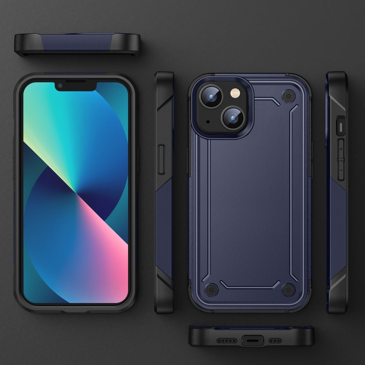 For iPhone 14 2 in 1 Soft TPU Hard PC Phone Case