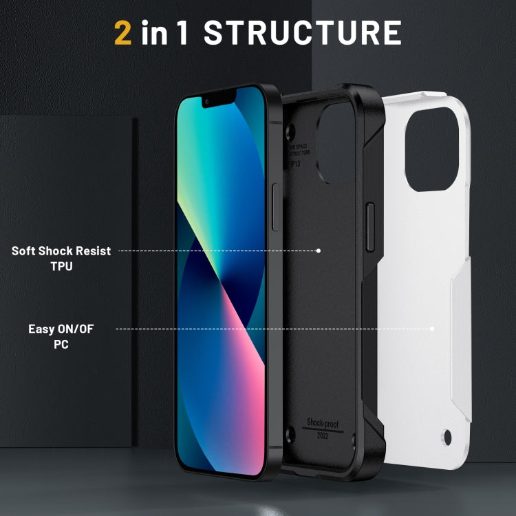 For iPhone 14 Plus 2 in 1 Soft TPU Hard PC Phone Case