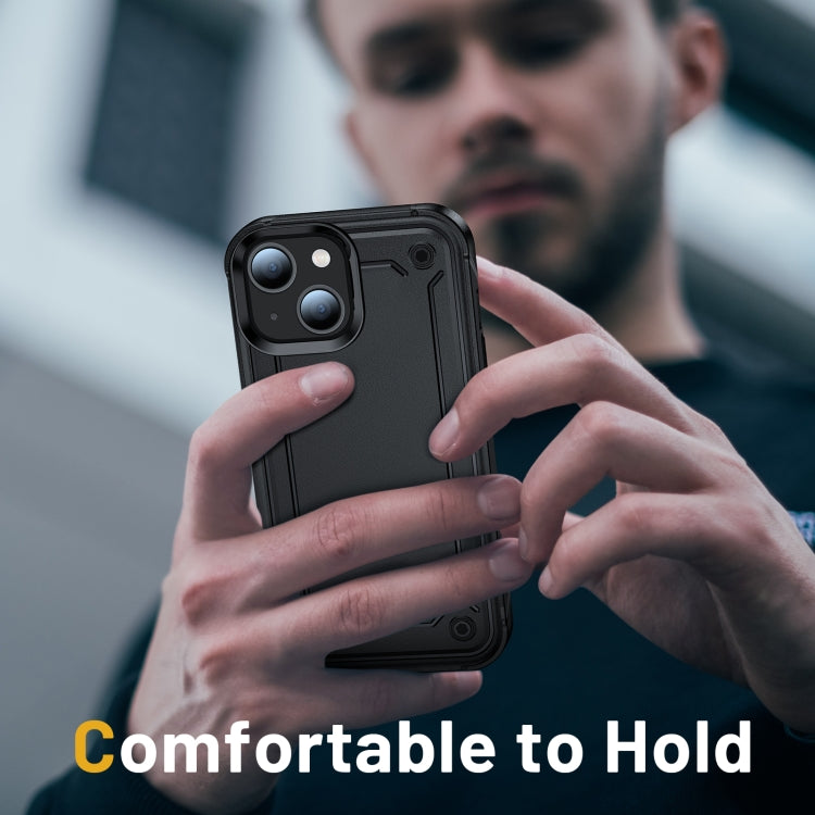 For iPhone 14 Plus 2 in 1 Soft TPU Hard PC Phone Case