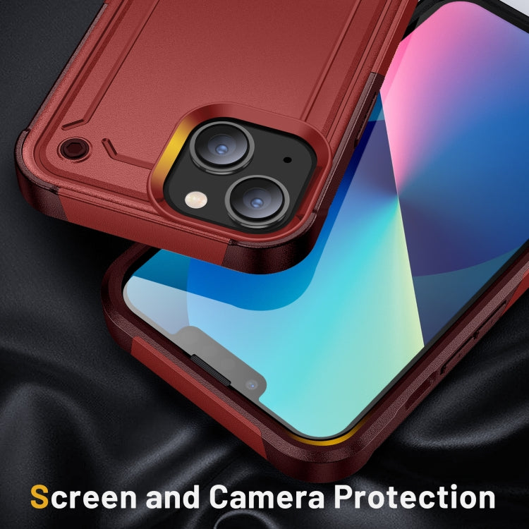 For iPhone 14 Plus 2 in 1 Soft TPU Hard PC Phone Case
